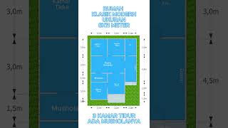 RUMAH KLASIK MODERN UKURAN 8X11 METER #shorts #rumah #rumahminimalis