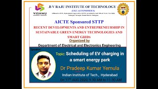 Scheduling of EV Charging in a Smart Energy Park