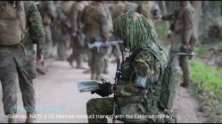 NATO || US Marines conduct training with the Estonian military