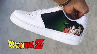 DRAGON BALL Z GOKU CUSTOM NIKE AIR FORCE ONE PART TWO | TIMELAPSE