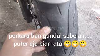 Solusi Ban Nmax gundul botak sebelah