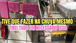 TIVE QUE FAZER NA CHUVA MESMO NÃO TEVE JEITO 🥺| TIREI TUDO FOI NECESSÁRIO TINHA MUITA COISA