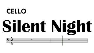 Silent Night Cello Key Sheet Music Backing Track Partitura The Beatles