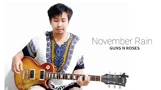 Fresh look at Guns n Roses (November Rain) All Melodies Guitar Cover by @dgsyahrul5113