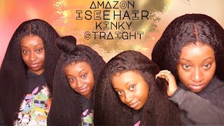 $100 4C Edge Human Hair Frontal Wig! Ft  ISEEHair Amazon