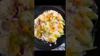 Homemade Pumpkin Flowers Omelette #homemade #food #foodie #recipe #shorts #fyp