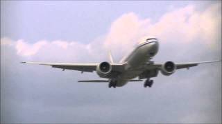 Air China B777-300 Landing RWY 25R @Frankfurt Airport