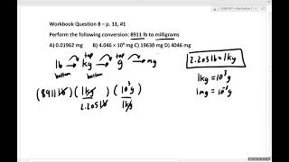 CHEM 107 Ch. 1 Problem Solving Session # 6: English to Metric Conversions Solution