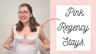 Bridgerton inspired Pink Regency Stays/Corset