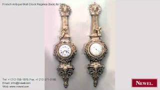 French Antique Wall Clock Regence Clocks for Sale