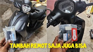 yamaha grand filano hilang remot pin, tambah remot baru tanpa ganti ecu scu keyless 1 set