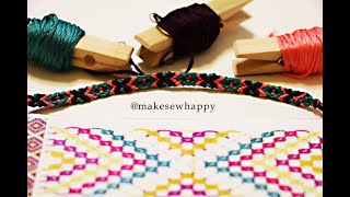 دستبند دوستی با نقشه ببافیم ❤How to weave friendship bracelet with pattern