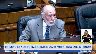 Senador Flores en Ppto de Seguridad: "Falta institucionalidad para enfrentar el crimen organizado".