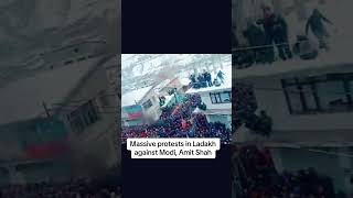 #shorts massive protests erupt in #ladakh over statehood