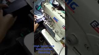 High Speed Lock Stitch Bottom Hemming Machine with Reverse Folder for Jeans #Shorts