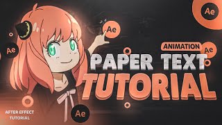 Paper text animation - After Effects AMV Tutorial