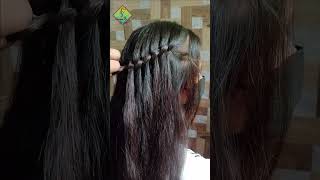 Easy and simple open hair Hairstyle | Waterfall hairstyle | Hairstyle Girls |  #shorts  #viralshort