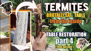 TABLE RESTORATION ~ REPAIRING BROKEN TABLE CAUSED BY TERMITES