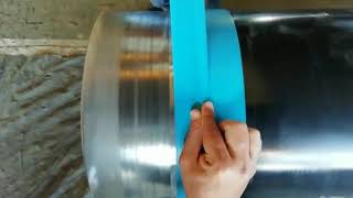 Seal For Life End Seal Tape application at  Pipe manufacturing plant.