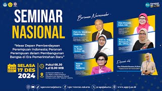 🔴 LIVE | SEMINAR NASIONAL STUDI GENDER SARASWATI 2024