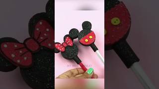 Mickey And Minnie Mouse Pencil and Pen Top 🎀 Tip cap with foil sheet | Diy Back to School📒