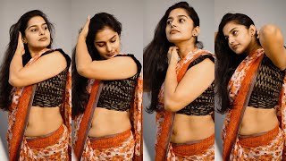 Actress and model seshika madhav latest hot saree nave🌝photoshoot video#instareels#malluactress