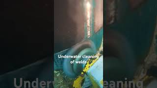 Underwater weld cleaning #underwaterdiving #underwater #diving #underwaterwelding