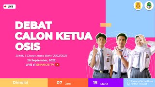 Debat Akbar Kandidiat Calon Ketua OSIS SMAN 1 Cisaat Masa Bakti 2022/2023