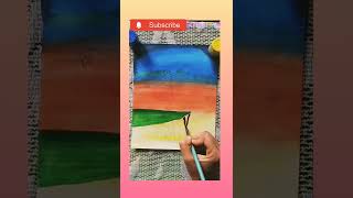 Night senary drawing#beautiful senary drawing using poster colour#shorts#youtubeshorts