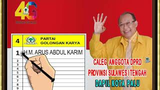 HM. ARUS ABDUL KARIM, CALEG DPRD PROVINSI SULAWESI TENGAH