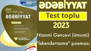 Nizami Gəncəvi (ümumi), "İskəndərnamə" poeması-Ədəbiyyat test toplusu