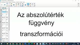 Az abszolútérték függvény transzformációi - matematika, 8. osztály