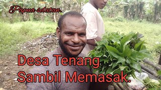 Memasak di desa tenang.