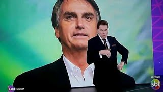 AO VIVO: SILVIO SANTOS FALA COM BOLSONARO TELETON 2018