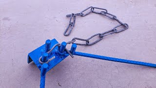 Few people know how to make a simple steel chain bender #handyman