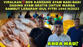 Pengusaha Sukses TAB Bagi Bagi Daging Ayam Sambut Hari Raya Idul Fitri 1444 H