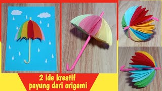 Cara membuat payung dari origami