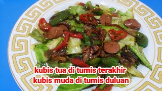 tumis kubis sosis