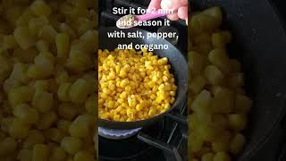 Easy Corn in a cup, modified version of Mexican street food (vegetarian)