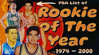 Pinaka Malupit na Rookies sa Pagdaan ng Panahon | Pba List of Rookie of the Year 1974 - 2000