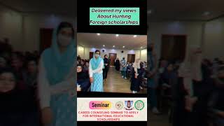 Guest Speaker at Foreign Scholarship Seminar organised by Department of Nutritional Science GCUF