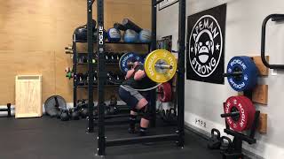 1/19/17 Squat Tempo 3-0-3 205x8 @6.5 ws 1/5