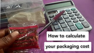 How to calculate your packaging cost