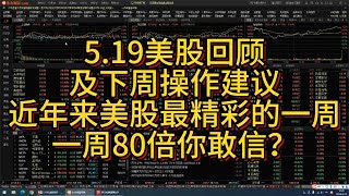 【5.19周评】美股回顾及下周操作建议 选择大于努力，你选了什么，就获得了什么样的回报，我们的荐股周涨34%排不上最佳