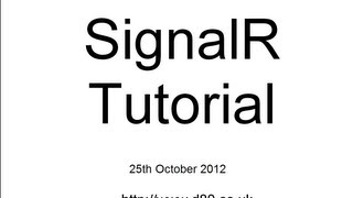 SignalR with KnockoutJs Tutorial