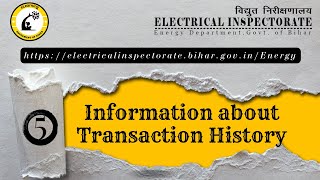 Complete information about Transaction Tab for electrical inspectorate various payment.