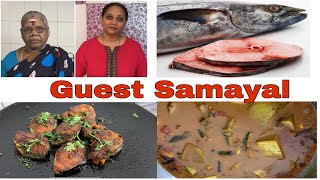 கிராமத்து ஸ்டைல் மாங்காய் மீன் குழம்பு மீன் வறுவல் |Indian Fish gravy & fish Fry