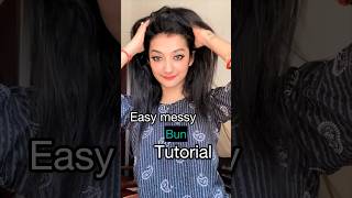 Easy messy bun tutorial/easy trick step by step/RADHA RAJVANSHI/#viral #ytshorts #shorts #hairstyle