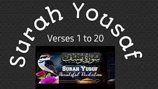 Surah Yousaf Verses 1 to 20 with Tajweed /Treasure of Quran  # quran