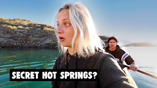 looking for HIDDEN HOT SPRINGS in Mexico! van life Baja